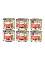 ANIMONDA Cat Carny Senior smak: wołowina i serca indyka 6 x 200g