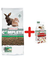 VERSELE-LAGA Cuni Adult Complete 8kg Pokarm dla królików + VERSELE LAGA Crock Complete Apple - przysmak z jabłkiem dla królików i gryzoni 50g