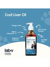 Lab-v Cod Liver Oil – Olej z wątroby dorsza 100% dla psa i kota 250ml