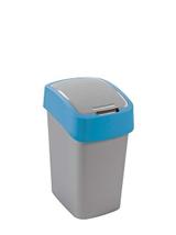 Curver Kosz na śmieci "FLIP BIN" 25L Srebrny/niebieski