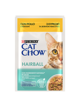 CAT CHOW Hairball Karma dla kotów z kurczakiem i zieloną fasolką w sosie 10x85g