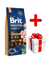 BRIT Premium By Nature Adult M 15kg + niespodzianka dla psa GRATIS!