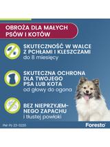ELANCO Foresto Obroża dla kotów i psów poniżej 8kg+ Cestal Dog Plus tabletki na odrobaczanie psów 2 sztuki