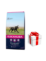 Eukanuba puppy&junior large breed 15kg +  niespodzianka dla psa GRATIS!