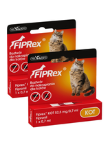 Fiprex KOT, 52,5 mg/0,7 ml, roztwór do nakrapiania dla kotów (2szt)