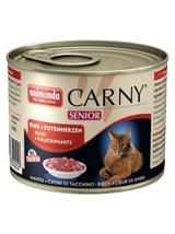 ANIMONDA Cat Carny Senior smak: wołowina i serca indyka 24x200g