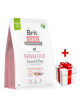 BRIT CARE Sustainable Sensitive Insect & Fish 3kg + niespodzianka dla psa GRATIS!