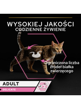 PRO PLAN Adult Delicate Mokra karma dla kota mus z indykiem 24x85g