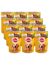 PEDIGREE Adult puszka 12x1200g - mokra karma pełnoporcjowa dla dorosłych psów, z kurczakiem w galaretce
