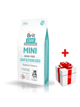 BRIT CARE Mini Grain-Free Light&Sterilised 400g + niespodzianka dla psa GRATIS!
