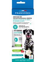 FRANCODEX Zestaw do czyszczenia zębów z enzymatyczną pastą dla psa i kota 70g