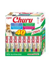 INABA  Churu dla kota - mix smaków z owocami morza 40x14g