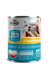 Frendi kawałki w delikatnym sosie z kurczakiem 800g dla kota