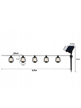 Girlanda ogrodowa solarna - 50 lampionów led