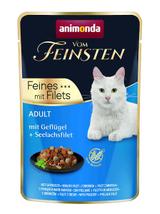 ANIMONDA Cat Vom Feinsten Adult  Drób + filet z mintaja saszetka 18x85g