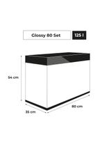 AQUAEL ZESTAW GLOSSY 80 D&N CZARNY + SZAFKA