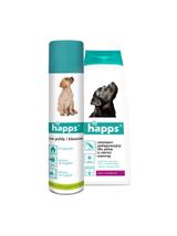 HAPPS - szampon pielęgnacyjny dla psów o sierści ciemnej 200ml + HAPPS -Aerozol na pchły i kleszcze 250ml