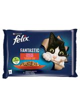 FELIX Wiejskie Smaki w galaretce z wołowina i kurczakiem 4x85g