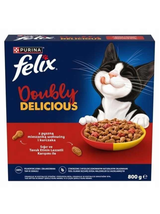 Karma dla kota Felix Doubly Delicious z pyszną mieszanką wołowiny i kurczaka 800 g