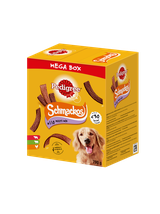 PEDIGREE® Mega Box SchmackosTM – karma uzupełniająca dla dorosłych psów (o smaku Wołowiny, Jagnięciny i Drobiu) – 790g