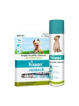 HAPPS Herbal - krople na pchły i kleszcze dla małych psów 5-10kg + HAPPS -Aerozol na pchły i kleszcze 250ml
