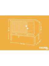 KERBL Domek dla kur ECO Samy XL, 116 x 73 x 92 cm, szary