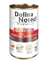 Dolina Noteci PREMIUM Junior bogata w serca wołowe 400g