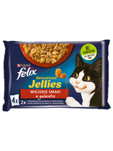 FELIX Sensations Jellies Karma dla kotów wiejskie smaki w galaretce 4x85g