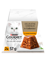 GOURMET Revelations Delikatne Kawałki w Galaretce z Kurczakiem 4x57g (2x2x57g)