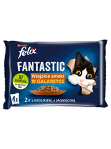 FELIX Wiejskie Smaki w galaretce z królikiem i jagnięciną 4x85g