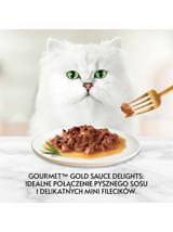 Purina Gourmet Gold Sauce Delight z wołowiną 48x85g