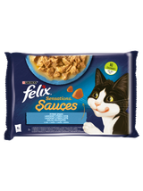 FELIX Sensations Sauces Karma dla kotów rybne smaki w sosie 12x(4x85g)