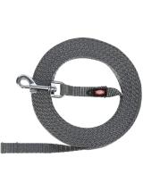 TRIXIE Smycz treningowa dla małych psów, taśma parciana, XS–S: 15m/10mm, bardzo lekka, grafit