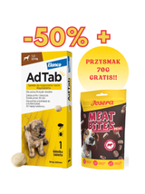 ELANCO AdTab 56mg tabletka na pchły i kleszcze dla psów 1,3-2,5 kg