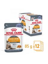 ROYAL CANIN Hair&Skin 12x85g w galaretce karma mokra w galaretce dla kotów dorosłych, zdrowa skóra, piękna sierść + niespodzianka dla kota GRATIS!