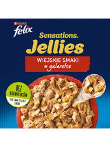 FELIX Sensations Jellies Karma dla kotów wiejskie smaki w galaretce 4x85g