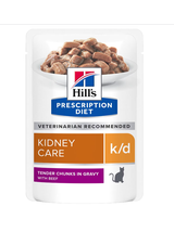 HILL'S PD Prescription Diet Feline k/d Kidney Care Wołowina 85g - saszetka