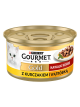 Purina Gourmet Gold kurczak/ wątróbka w sosie 48x85g