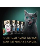 SHEBA Delicacy Rybne Smaki saszetki 80x85 g – mokra karma pełnoporcjowa dla dorosłych kotów, w galaretce (kawałki z: łososiem, białą rybą, tuńczykiem, dorszem)