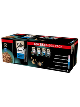 SHEBA Sauce Collection Rybne Smaki saszetki 40x85 g – mokra karma pełnoporcjowa dla dorosłych kotów, w sosie
