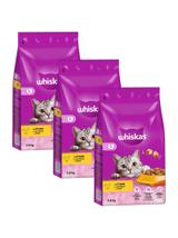 WHISKAS Adult 11,4kg (3x3,8kg) - sucha karma dla dorosłego kota, z pysznym kurczakiem