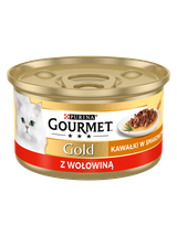 Purina Gourmet Gold Sauce Delight z wołowiną 72x85g