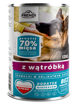 Frendi kawałki w delikatnym sosie z indykiem i wątróbką mix smaków 16x1250g