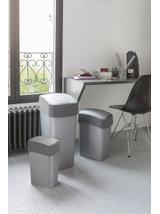 Curver Kosz na śmieci "FLIP BIN" 10L Srebrny/grafit