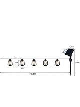 Girlanda ogrodowa solarna - 30 lampionów led