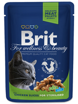 BRIT Cat Sterilised KURCZAK  24x100g