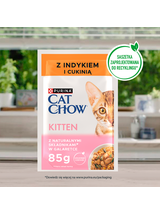 CAT CHOW Kitten Karma dla kociąt z indykiem i cukinią w galaretce 85g