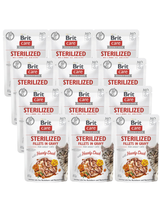 BRIT CARE Cat Sterilized Fillets in Gravy with Hearty Duck Enriched with Sea Buckthorn and Nasturtium 12x85g