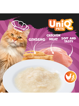 UNIQ PETS KARMA MOKRA DLA KOTA ROYAL CHICKEN rosół z kurczaka i żeń szenia 30 g x 8 szt