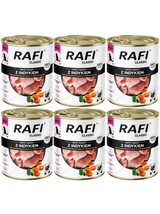 DOLINA NOTECI Mokra karma dla psa Rafi Classic z indykiem 6x800g